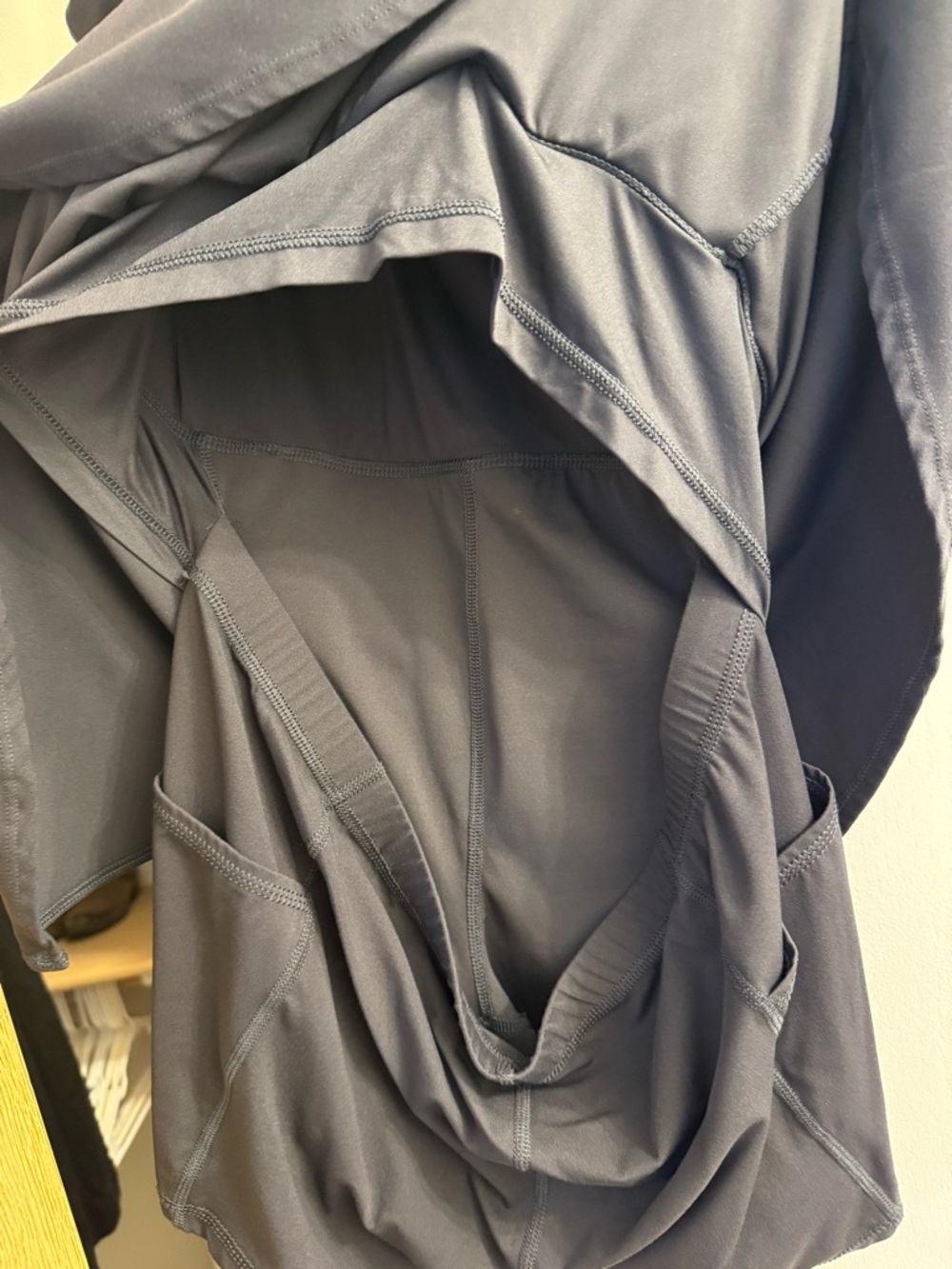 JoyLab Black Mini Skort Dress with Side Slit - Picture 6 of 8